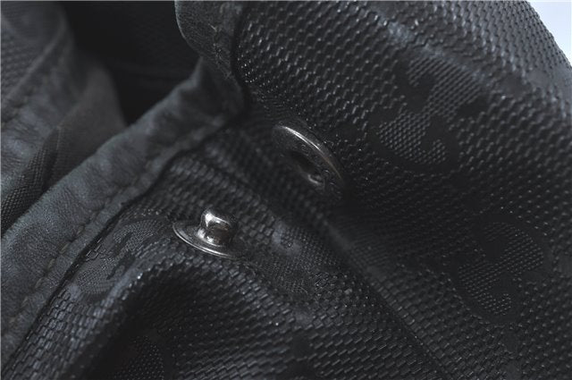 Authentic GUCCI GG Imprime Shoulder Hand Bag PVC Leather 223668 Black J2263