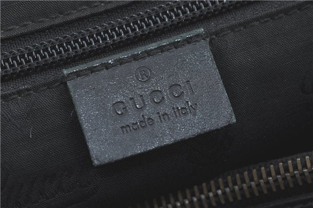 Authentic GUCCI GG Imprime Shoulder Hand Bag PVC Leather 223668 Black J2263