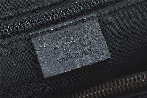 Authentic GUCCI GG Imprime Shoulder Hand Bag PVC Leather 223668 Black J2263