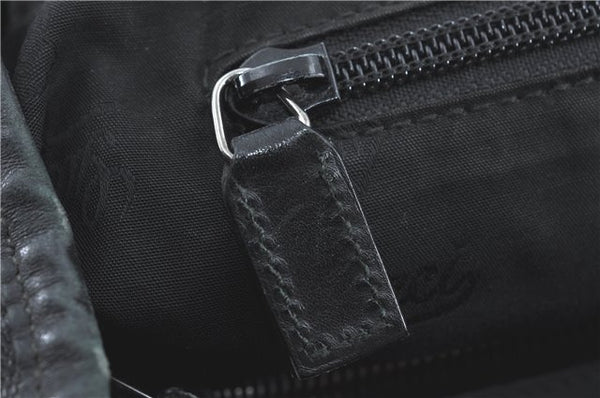 Authentic GUCCI GG Imprime Shoulder Hand Bag PVC Leather 223668 Black J2263