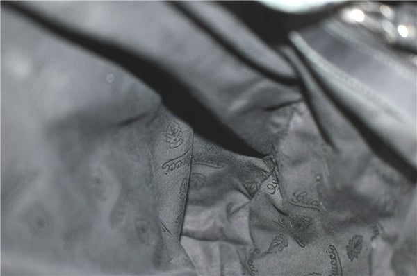 Authentic GUCCI GG Imprime Shoulder Hand Bag PVC Leather 223668 Black J2263