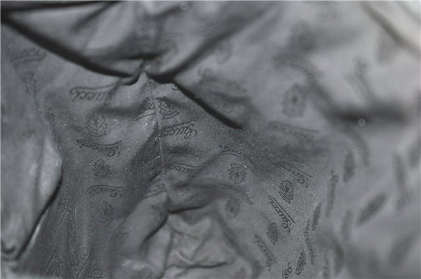 Authentic GUCCI GG Imprime Shoulder Hand Bag PVC Leather 223668 Black J2263