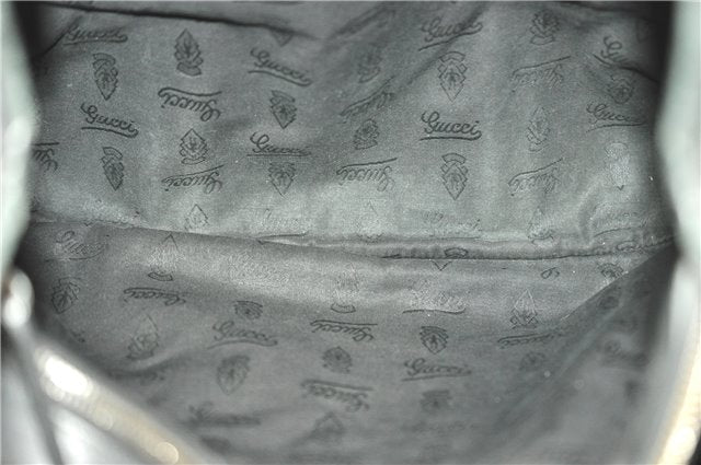 Authentic GUCCI GG Imprime Shoulder Hand Bag PVC Leather 223668 Black J2263