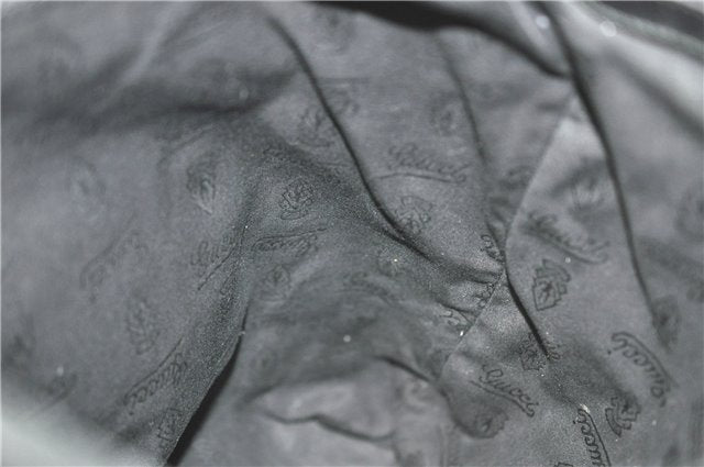 Authentic GUCCI GG Imprime Shoulder Hand Bag PVC Leather 223668 Black J2263