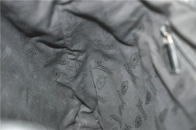 Authentic GUCCI GG Imprime Shoulder Hand Bag PVC Leather 223668 Black J2263