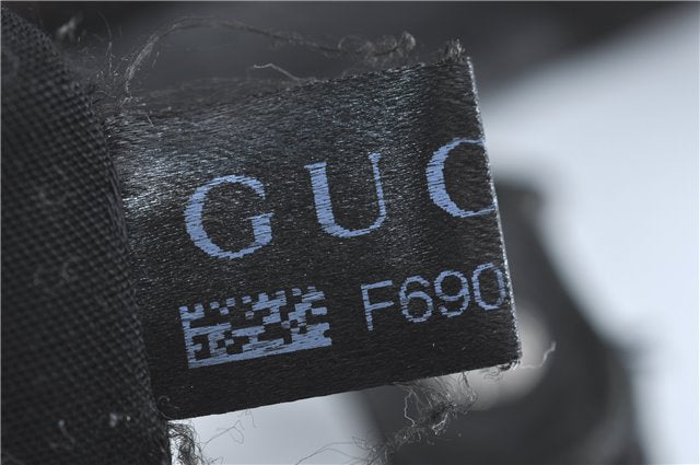 Authentic GUCCI GG Imprime Shoulder Hand Bag PVC Leather 223668 Black J2263