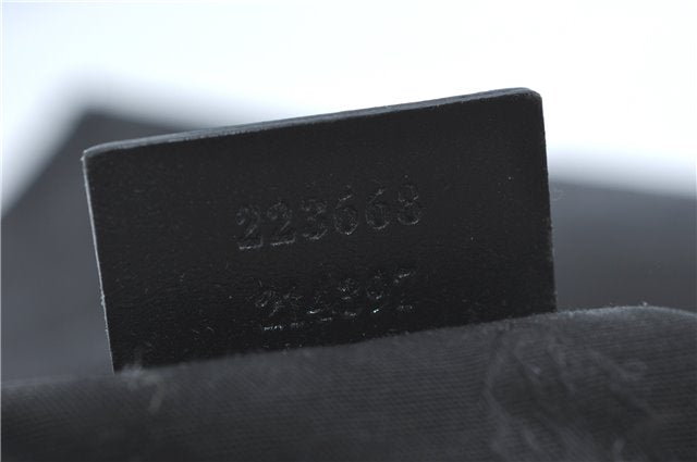 Authentic GUCCI GG Imprime Shoulder Hand Bag PVC Leather 223668 Black J2263