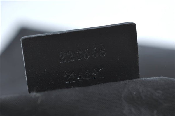 Authentic GUCCI GG Imprime Shoulder Hand Bag PVC Leather 223668 Black J2263