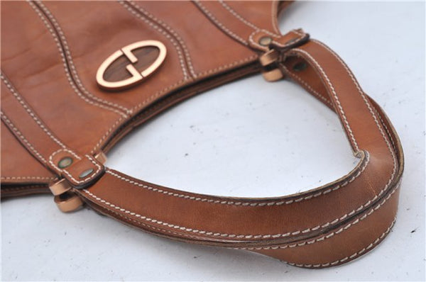 Authentic GUCCI Shoulder Hand Bag Purse Leather 124255 Brown J2264