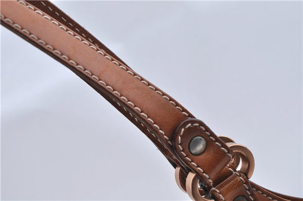 Authentic GUCCI Shoulder Hand Bag Purse Leather 124255 Brown J2264