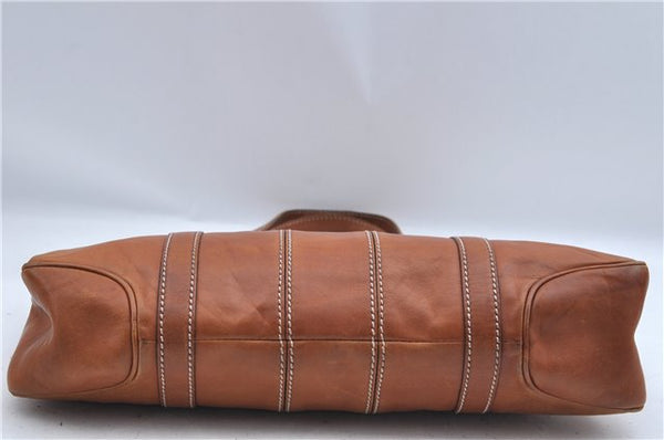 Authentic GUCCI Shoulder Hand Bag Purse Leather 124255 Brown J2264