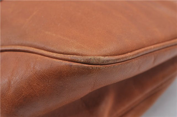 Authentic GUCCI Shoulder Hand Bag Purse Leather 124255 Brown J2264