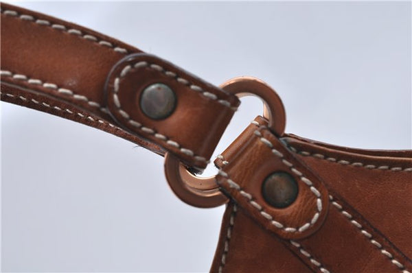 Authentic GUCCI Shoulder Hand Bag Purse Leather 124255 Brown J2264