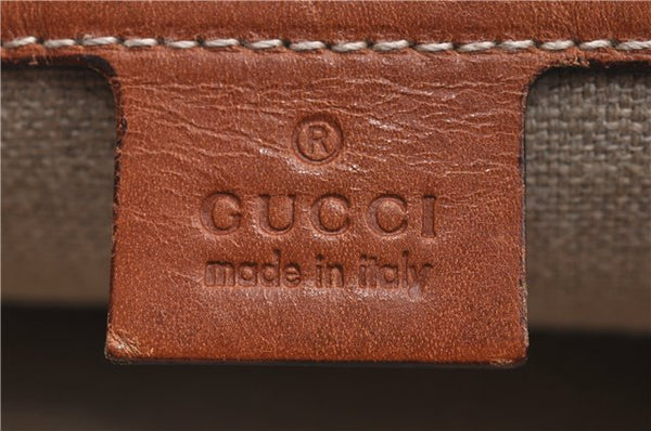Authentic GUCCI Shoulder Hand Bag Purse Leather 124255 Brown J2264