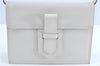 Authentic YVES SAINT LAURENT Shoulder Cross Body Bag Purse Leather White J2265