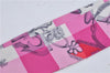 Authentic HERMES Twilly Scarf "Mors et Gourmettes Vichy" Silk Pink J2266