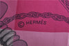 Authentic HERMES Twilly Scarf "Mors et Gourmettes Vichy" Silk Pink J2266