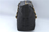 Authentic Salvatore Ferragamo 2Way Shoulder Hand Bag Nylon Leather Black J2268
