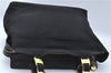 Authentic Salvatore Ferragamo 2Way Shoulder Hand Bag Nylon Leather Black J2268