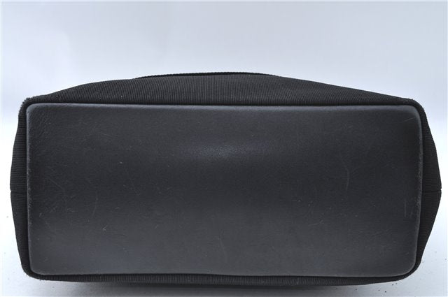Authentic Salvatore Ferragamo 2Way Shoulder Hand Bag Nylon Leather Black J2268