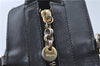 Authentic Salvatore Ferragamo 2Way Shoulder Hand Bag Nylon Leather Black J2268