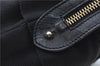 Authentic Salvatore Ferragamo 2Way Shoulder Hand Bag Nylon Leather Black J2268