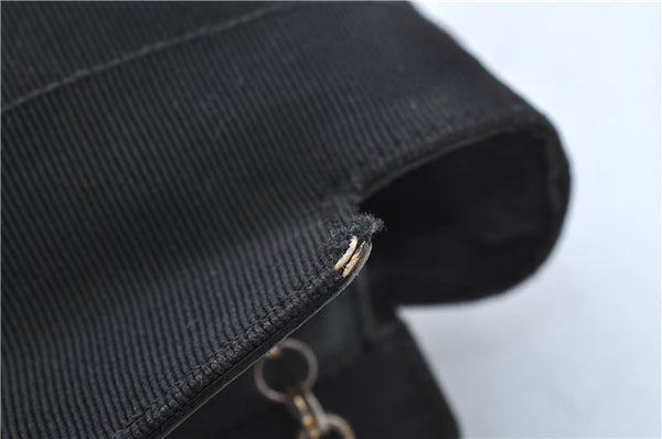 Authentic Salvatore Ferragamo 2Way Shoulder Hand Bag Nylon Leather Black J2268
