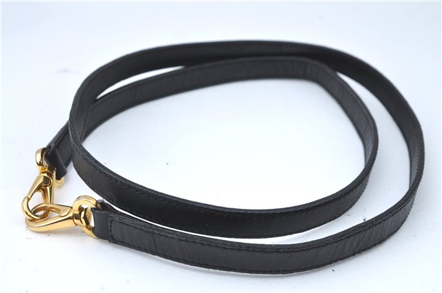 Authentic Salvatore Ferragamo 2Way Shoulder Hand Bag Nylon Leather Black J2268