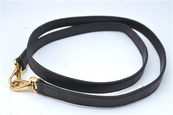 Authentic Salvatore Ferragamo 2Way Shoulder Hand Bag Nylon Leather Black J2268