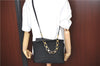 Authentic Salvatore Ferragamo 2Way Shoulder Hand Bag Nylon Leather Black J2268