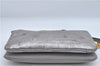 Authentic MIU MIU Leather Shoulder Cross Body Bag Purse Silver Light Gray J2269