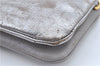 Authentic MIU MIU Leather Shoulder Cross Body Bag Purse Silver Light Gray J2269