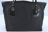 Authentic GUCCI Jolie Shoulder Tote Bag GG Canvas Enamel 211976 Black J2271