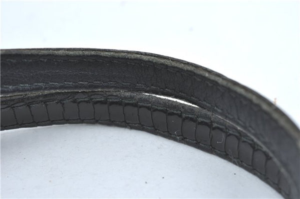 Authentic GUCCI Jolie Shoulder Tote Bag GG Canvas Enamel 211976 Black J2271