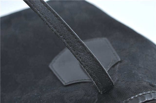 Authentic GUCCI Jolie Shoulder Tote Bag GG Canvas Enamel 211976 Black J2271