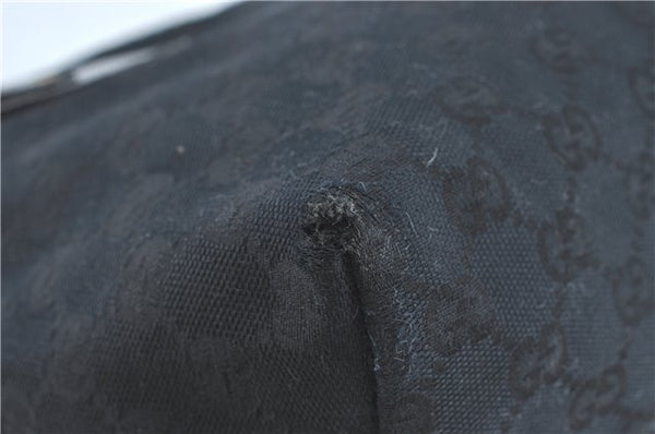 Authentic GUCCI Jolie Shoulder Tote Bag GG Canvas Enamel 211976 Black J2271