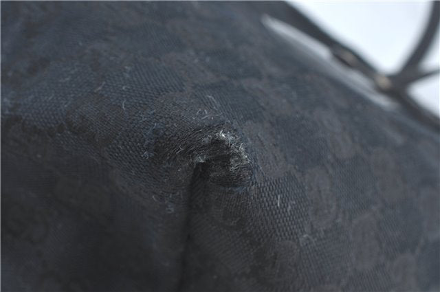 Authentic GUCCI Jolie Shoulder Tote Bag GG Canvas Enamel 211976 Black J2271