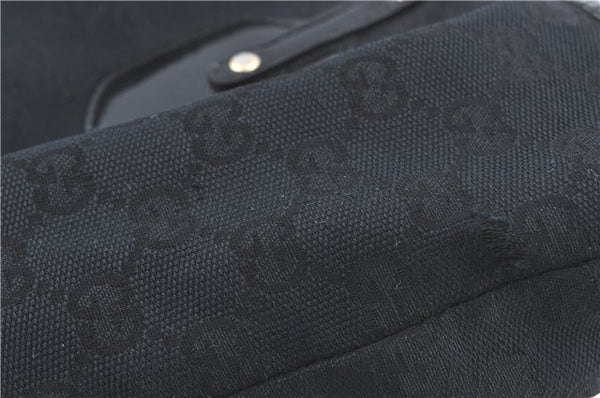 Authentic GUCCI Jolie Shoulder Tote Bag GG Canvas Enamel 211976 Black J2271