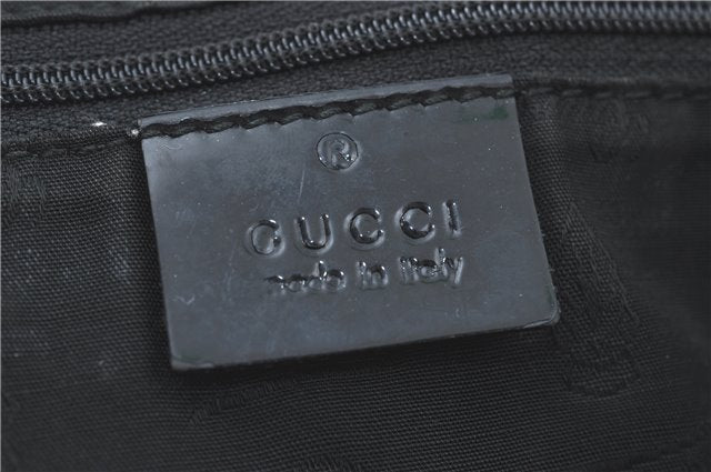 Authentic GUCCI Jolie Shoulder Tote Bag GG Canvas Enamel 211976 Black J2271