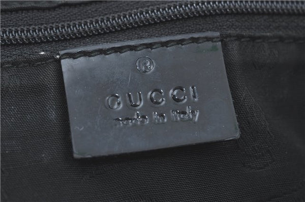 Authentic GUCCI Jolie Shoulder Tote Bag GG Canvas Enamel 211976 Black J2271