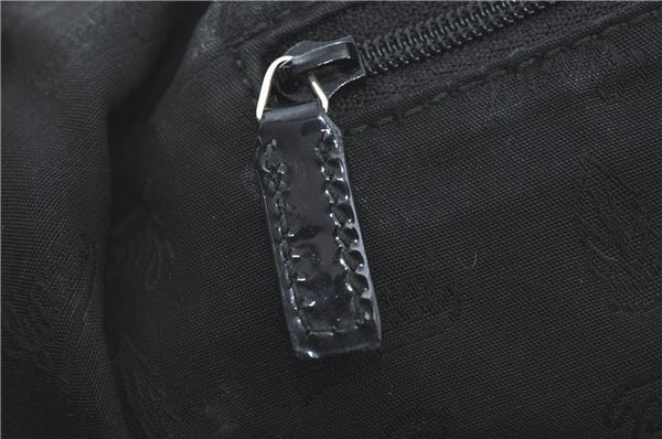 Authentic GUCCI Jolie Shoulder Tote Bag GG Canvas Enamel 211976 Black J2271