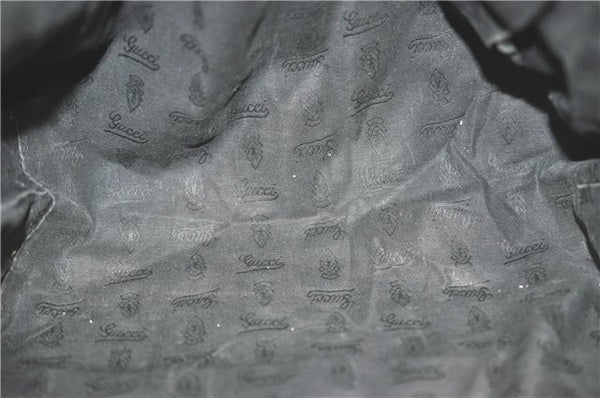 Authentic GUCCI Jolie Shoulder Tote Bag GG Canvas Enamel 211976 Black J2271