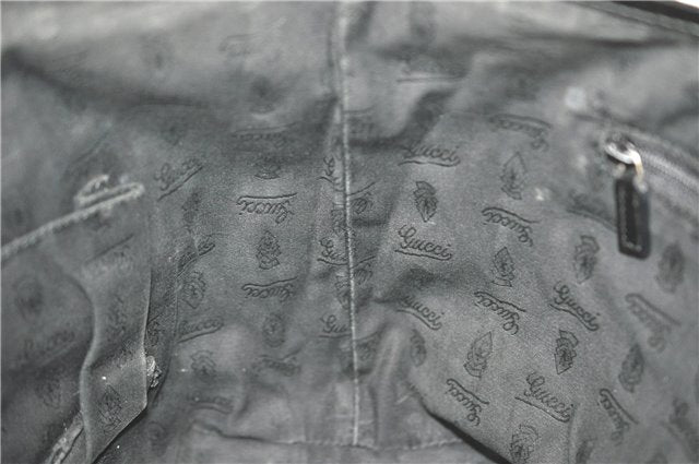 Authentic GUCCI Jolie Shoulder Tote Bag GG Canvas Enamel 211976 Black J2271