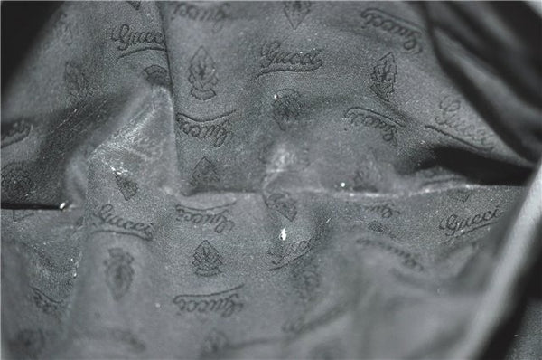 Authentic GUCCI Jolie Shoulder Tote Bag GG Canvas Enamel 211976 Black J2271