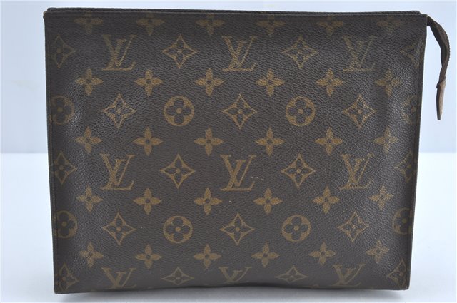Auth Louis Vuitton Monogram Poche Toilette 26 Cosmetics Pouch M47542 LV J2273