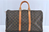 Authentic Louis Vuitton Monogram Keepall 45 Travel Boston Bag M41428 LV J2275