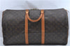 Authentic Louis Vuitton Monogram Keepall 55 Boston Bag M41424 LV J2277