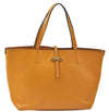 Authentic Salvatore Ferragamo Gancini Leather Hand Tote Bag Purse Yellow J2280