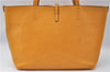 Authentic Salvatore Ferragamo Gancini Leather Hand Tote Bag Purse Yellow J2280