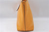 Authentic Salvatore Ferragamo Gancini Leather Hand Tote Bag Purse Yellow J2280